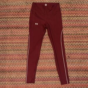 UNDER ARMOUR MAROON COLDGEAR RUNNING ARHLETIC LEGGINGS